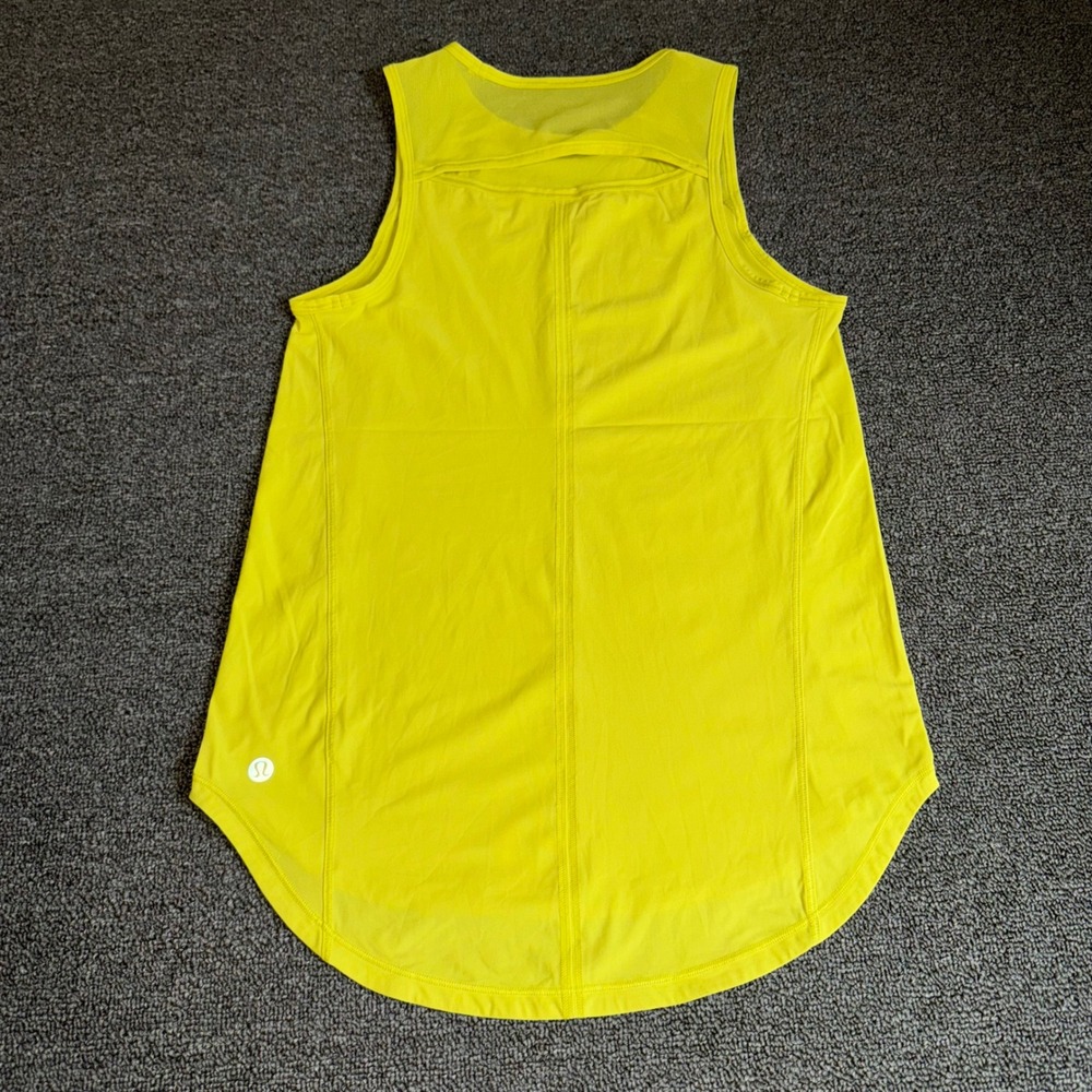 Lululemon Sculpt Tank Top Yellow Sleeveless Running Workout Shirt Women Size 4